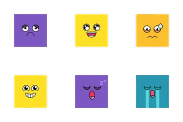 Emoji quadrata Icon Pack