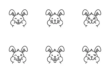 Emoji Rabbit Icon Pack