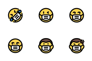 Emoticon com expressão Pacote de Ícones