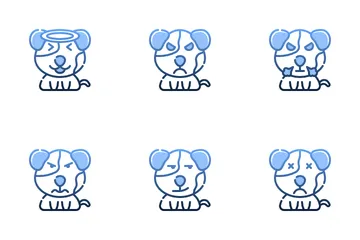 Emoticon de cachorro Pacote de Ícones