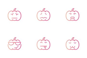 Emoticono de calabaza Paquete de Iconos