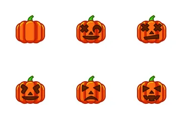 Emoticono de calabaza Paquete de Iconos