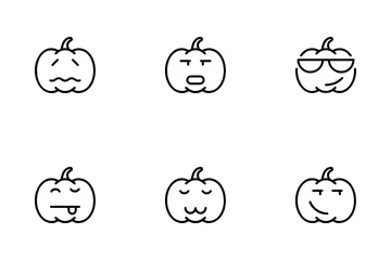 Emoticono de calabaza Paquete de Iconos