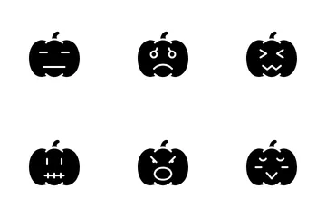 Emoticono de calabaza Paquete de Iconos