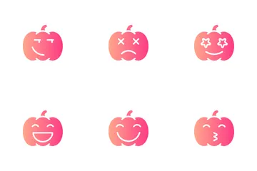 Emoticono de calabaza Paquete de Iconos