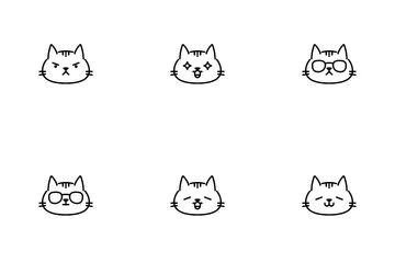 Emoticon de gato Pacote de Ícones