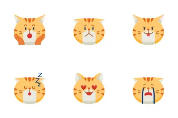 Emoticon de gato gordinho Icon Pack