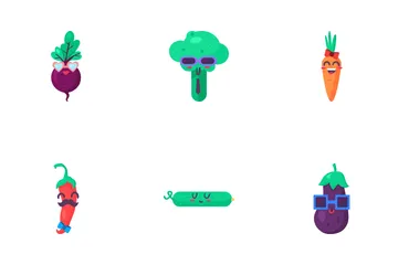 Emoticon di verdure Icon Pack