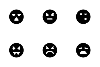 Emoticon Glyph Icon Pack