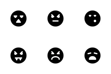 Emoticon Glyph Icon Pack