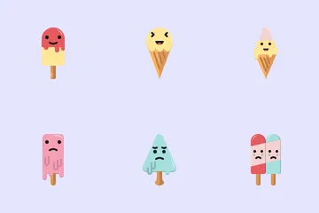 Emoticon Ice Cream Icon Pack