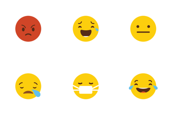 Emoticons Flat Icon Pack