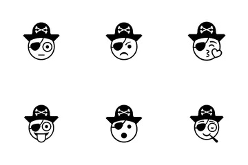 Emoticons piratas Pacote de Ícones