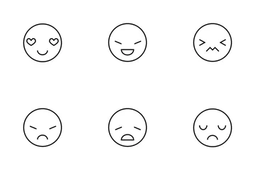 Emoticons Thinline Icon Pack