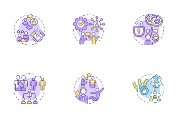 Employee Employer Relationship Icon Pack