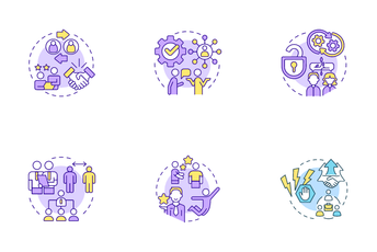 Employee Employer Relationship Icon Pack