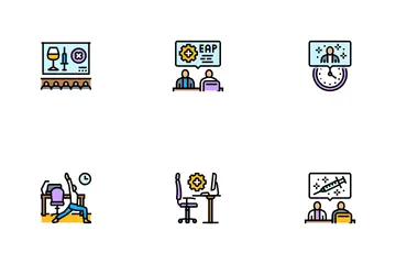 Employee Health Office Wellness Icon Pack