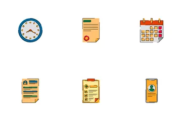 Employee Office Supplies Icon Pack