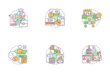 Employee Payroll Concept Icon Pack