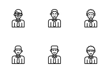 Avatar de empresario Paquete de Iconos