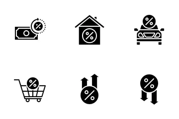 Empréstimo e Investimento Pacote de Ícones