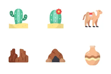 En el desierto Paquete de Iconos