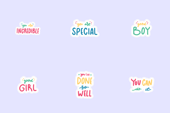 Encouraging Phrases Icon Pack