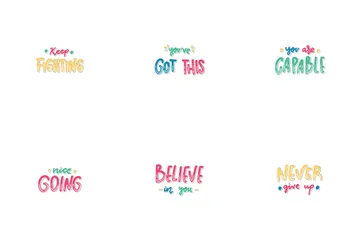 Encouraging Phrases Icon Pack