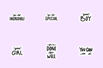 Encouraging Phrases Icon Pack