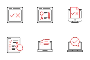 Encuesta y calificación Paquete de Iconos