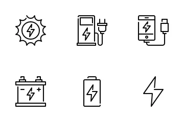 Energia e potência Pacote de Ícones