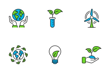 Energia Ecológica e Verde Pacote de Ícones