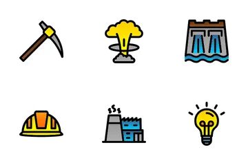 Energía nuclear Paquete de Iconos
