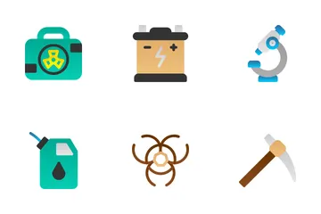 Energía nuclear Paquete de Iconos