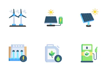 Energía renovable Paquete de Iconos