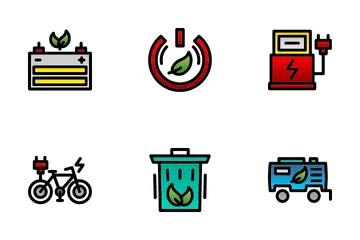 Energía sostenible Paquete de Iconos