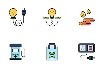 Energía sostenible Icon Pack