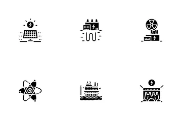 Énergie Électricité Et Combustible Pack d'Icônes