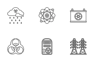 Élément d'énergie nucléaire Icon Pack