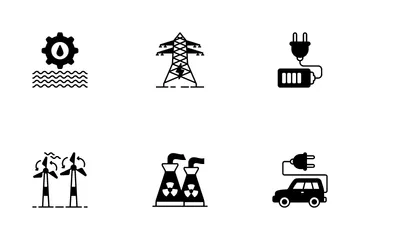 Energie sparen Symbolpack