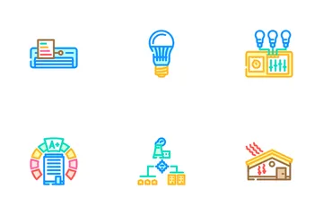 Energy Efficient Technology Home Icon Pack