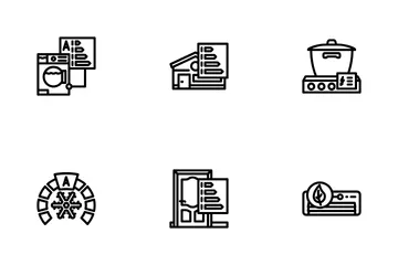 Energy Efficient Technology Home Icon Pack