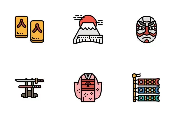 Enero japón Paquete de Iconos