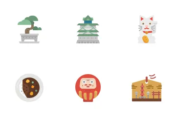 Enero japón Paquete de Iconos