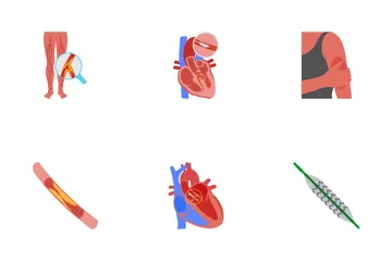 Enfermedad cardiovascular Paquete de Iconos