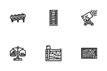 Indústria de engenharia de minas Pacote de Ícones