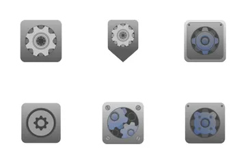 Engine And Configuration Gears Icon Pack