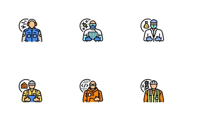 Engineer Technology Work Man Icon Pack