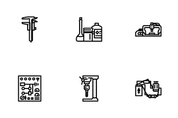 Engineering Tool Work Equipment Icon Pack