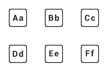 English Alphabet Icon Pack